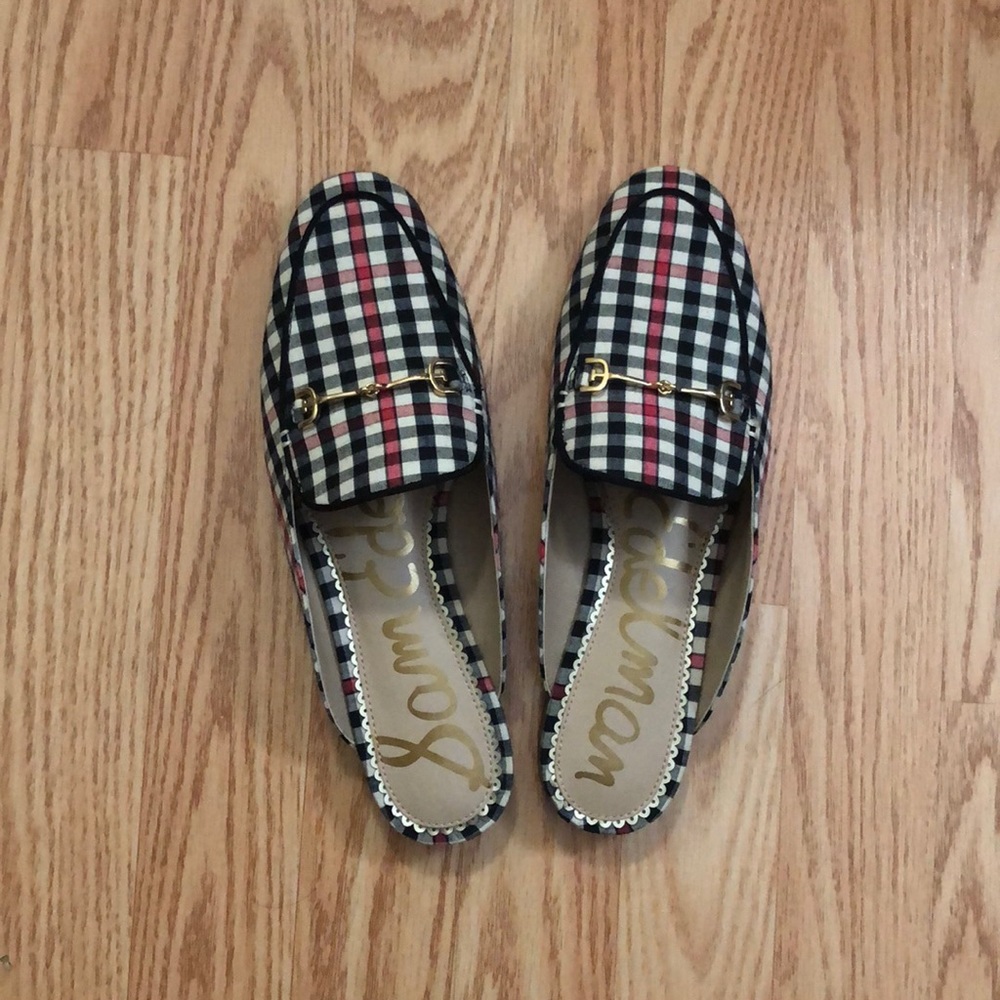 Sam Edelman plaid mules